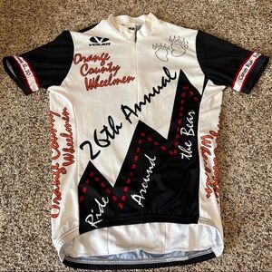 2010 Ride Around the Bear Century Women SM Zip Front Cycling Jersey Rear Pockets